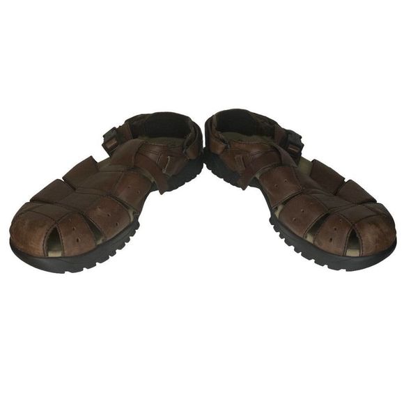 Teva Fisherman Sandals Men\'s 12 US Brown Leather Closed Toe Beach Shoes 6556 main image 5